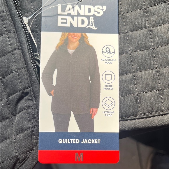 Lands' End Jackets & Blazers - Lands' End Women's Quilted Puffer Jacket - Gray medium NWT